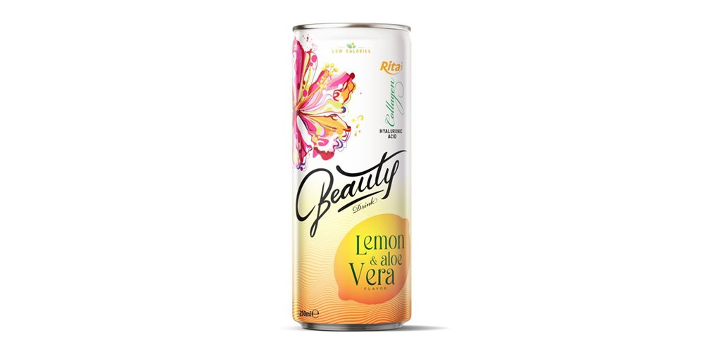 Beauty Collagen Drink With Aloe Vera And Lemon 250ml Can